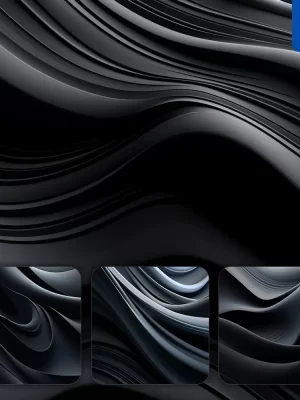 Midjourney Prompt Dark Grey Modern Abstract Shape Elegant 3d Wallpaper Design Screensaver Curved Lines Minimalistic Background