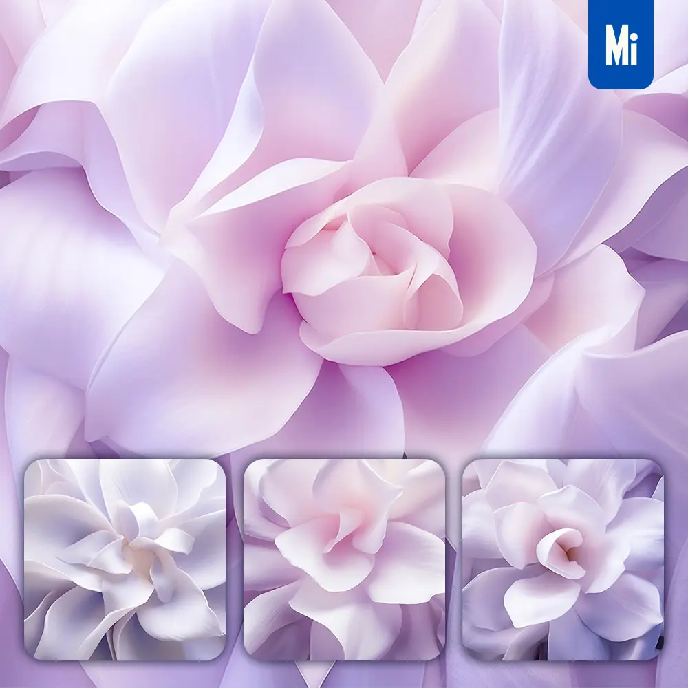 midjourney prompt gardenia purple flower petals close up art beauty photography
