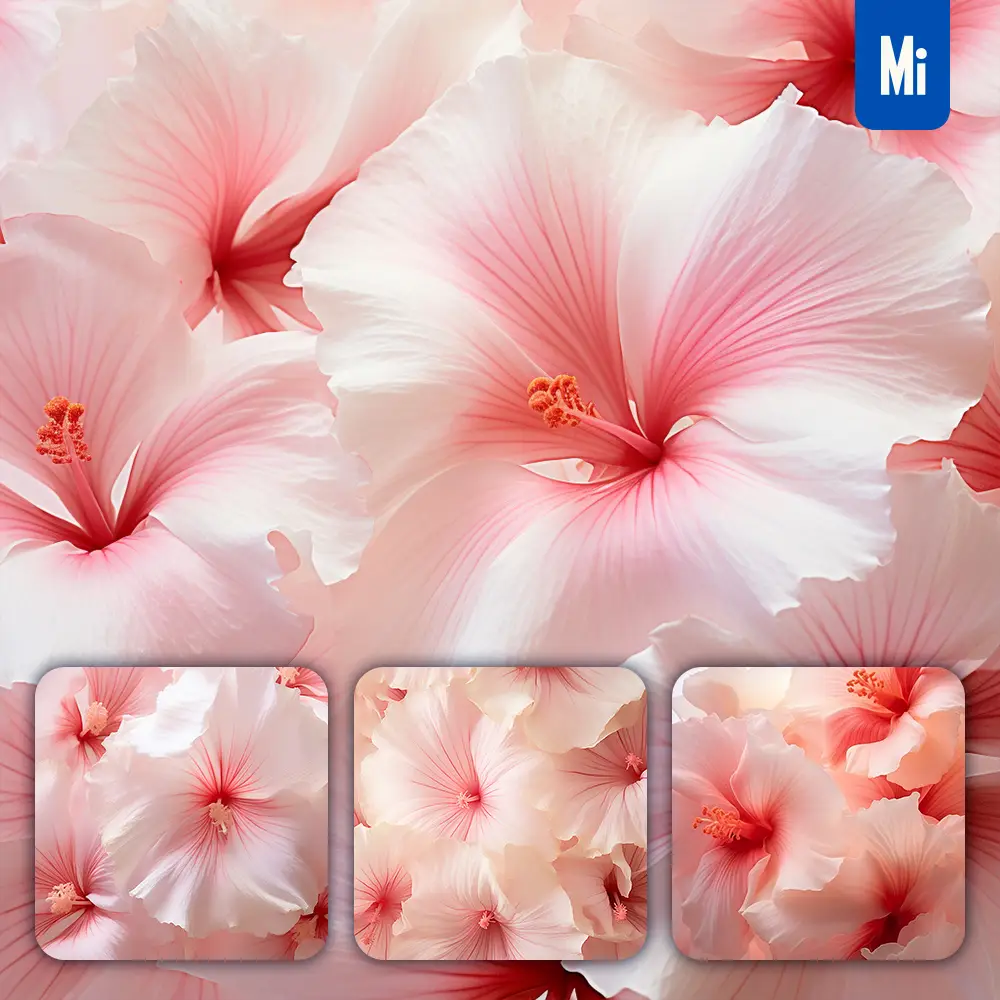 midjourney prompt hibiscus pink flower petals red close up art beauty photography