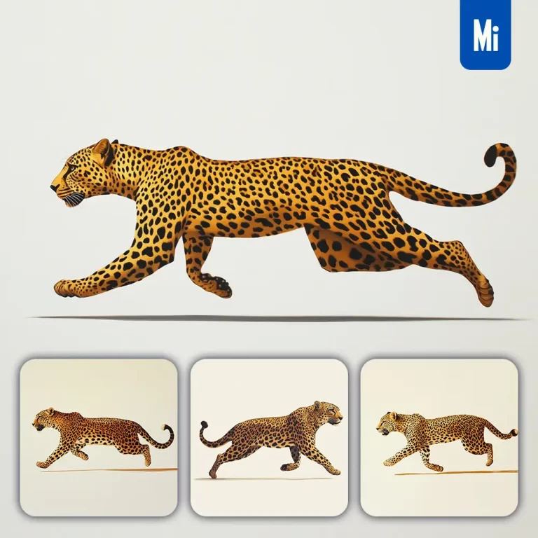 midjourney prompt leopard cheetah running sketch detail oil painting photography