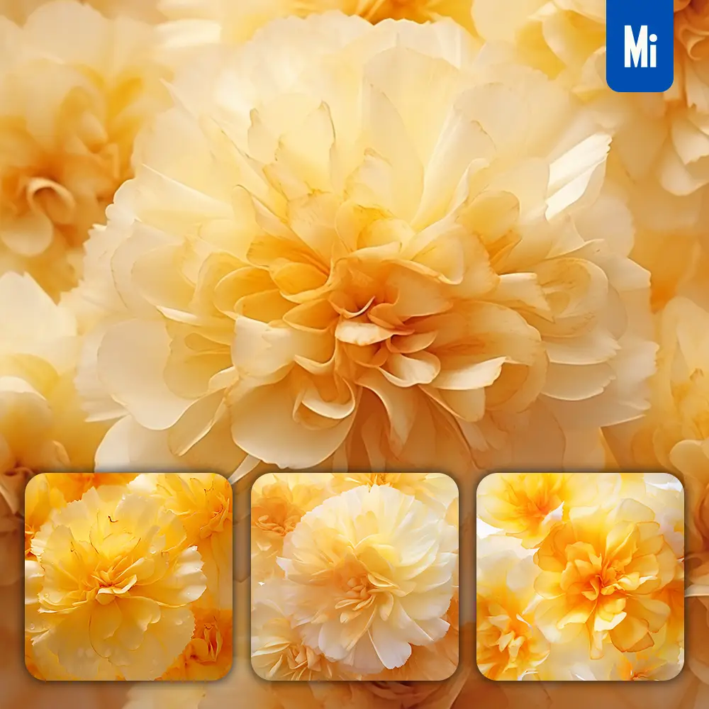 midjourney prompt marigolds yellow flowers petals close up art beauty photography