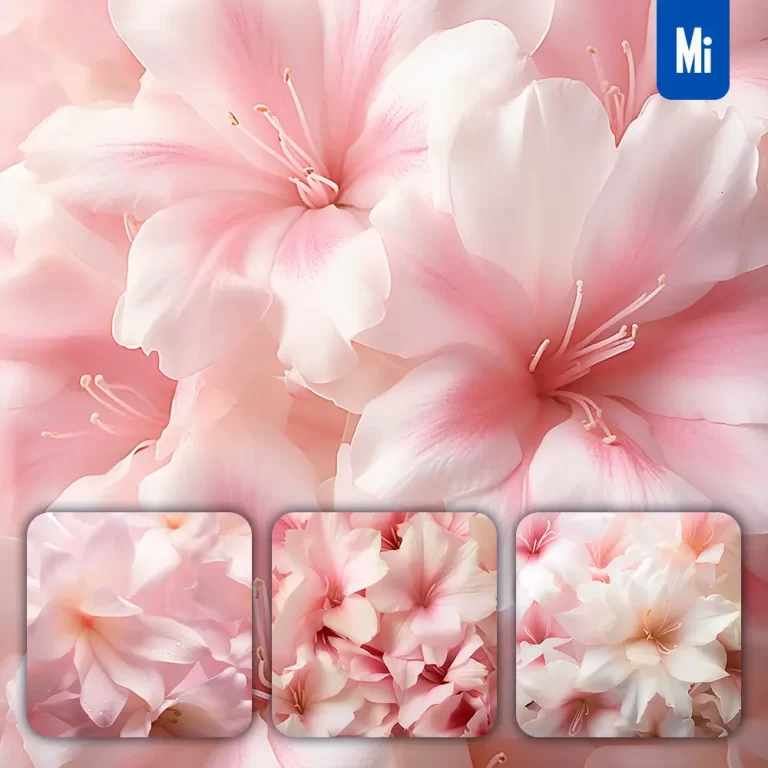 midjourney prompt pink azaleas flower petals close up art beauty photography