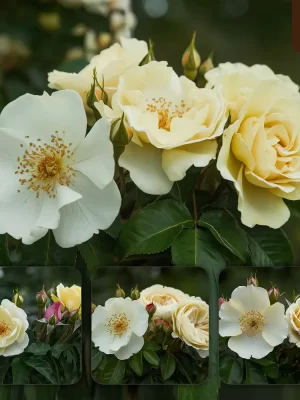 Ideogram Prompt White Yellow Flower Close Up Leaves Photography