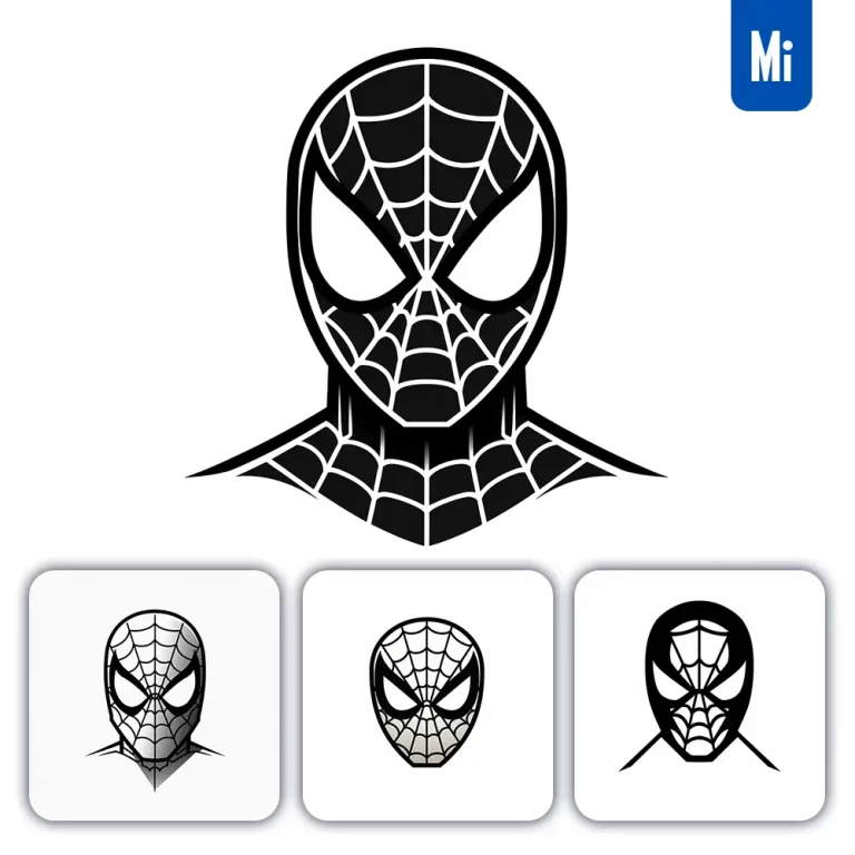 midjourney prompt Spiderman Spider Man line cartoon graphic icon illustration avatar logo portrait