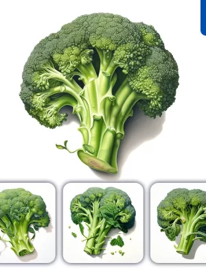 Midjourney Prompt Broccoli Vegetable Detailed Illustration Painting