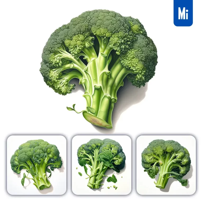 midjourney prompt broccoli vegetable detailed illustration painting