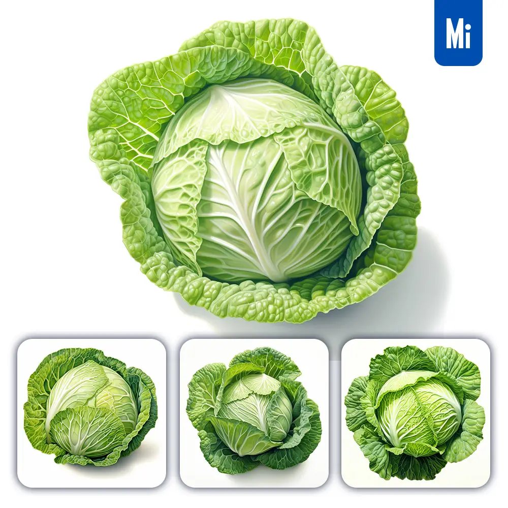 midjourney prompt cabbage vegetable detailed illustration painting