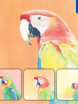 Midjourney Prompt Colourful Parrot Close Up Photography