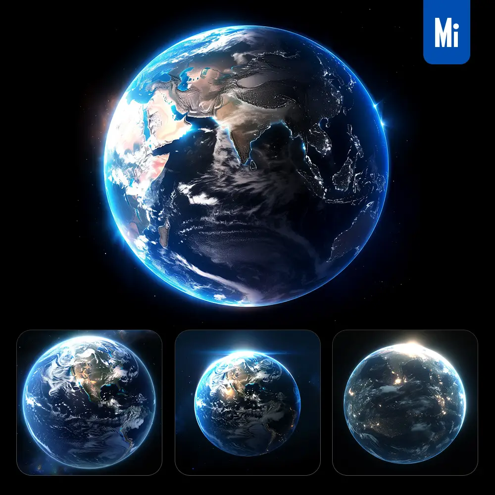 midjourney prompt earth heavenly planet 3d rendering photography