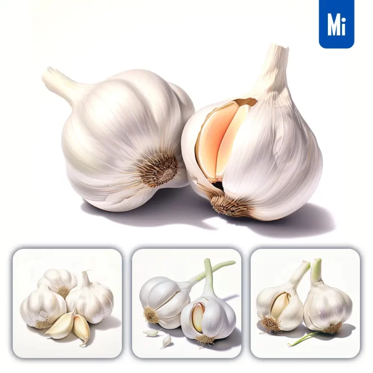 midjourney prompt garlic vegetable detailed illustration painting