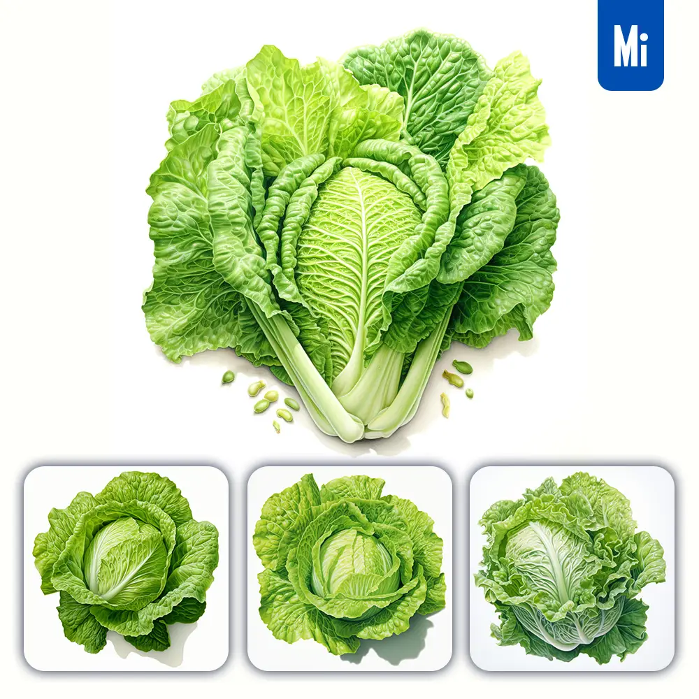 midjourney prompt lettuce vegetable detailed illustration painting