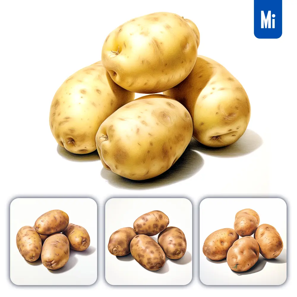 midjourney prompt potato detailed illustration painting