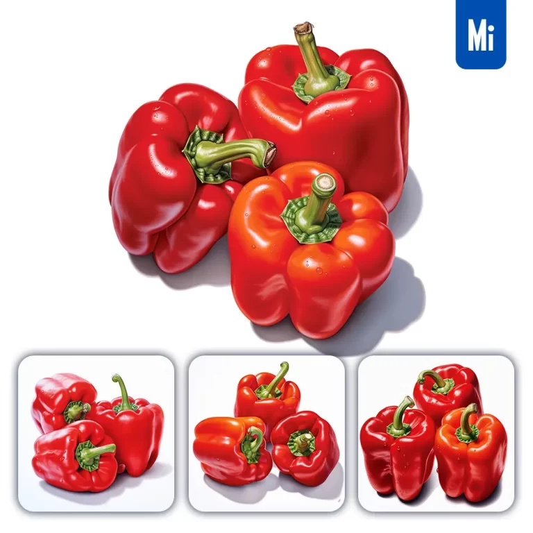 midjourney prompt red bell pepper vegetable detailed illustration painting