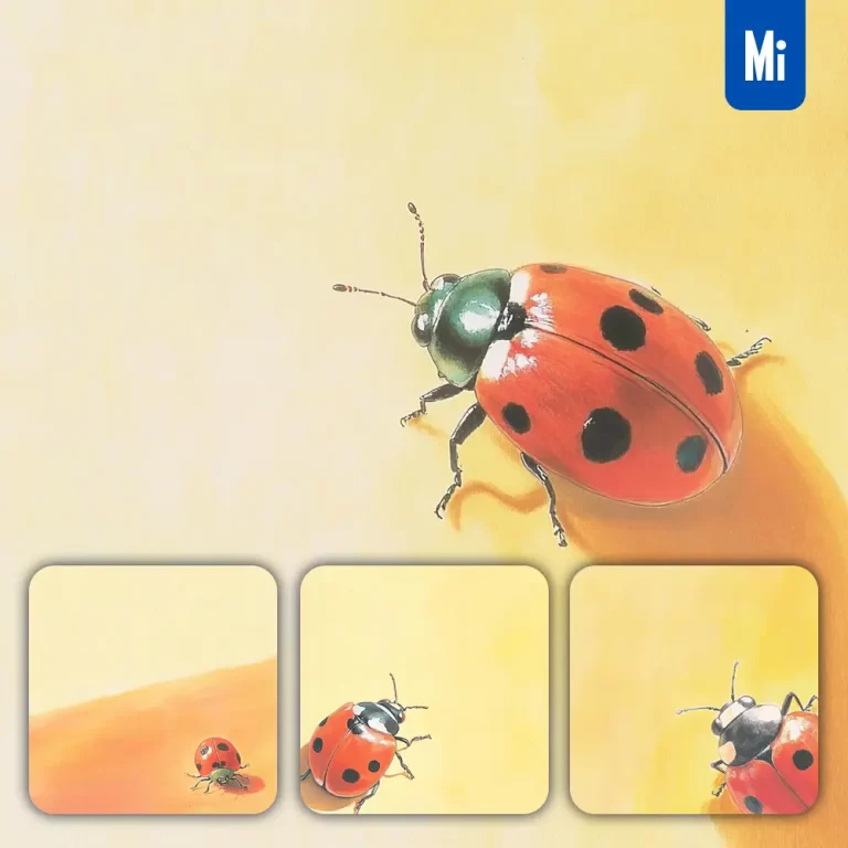 midjourney prompt red ladybird close up coccinellidae photography