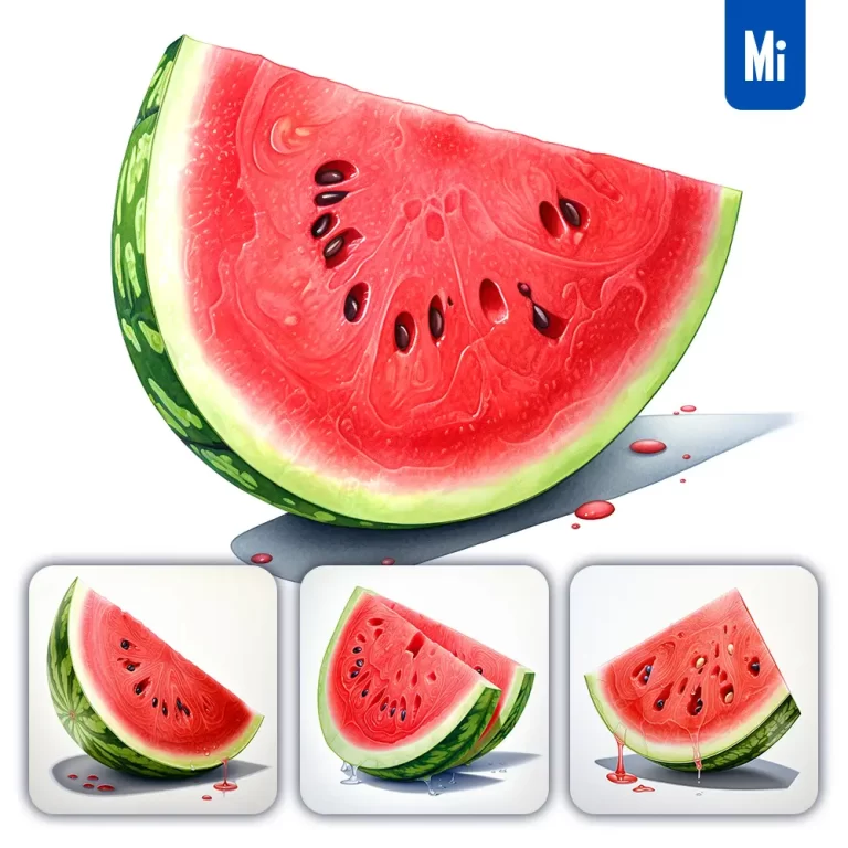 midjourney prompt watermelon fresh detailed illustration painting