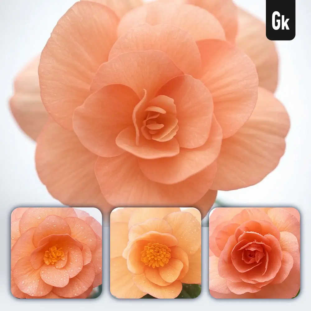 Grok Prompt Begonia Flower Petals Close Up Photography