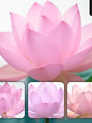 Grok Prompt Lotus Flower Petals Pink Close Up Photography Drop