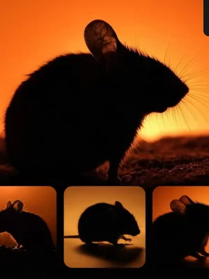 Grok Prompt Mouse Side Orange Yellow Silhouette Photography