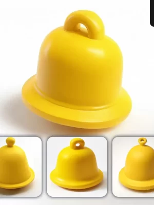 Grok Prompt Yellow Bell 3d Rendering Icon Cartoon Simple Model