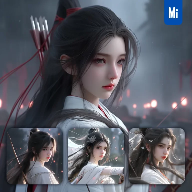 midjourney prompt girl beautiful Chinese woman ancient costume animation 3D