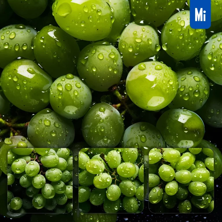 midjourney prompt grape green fresh water drop photography