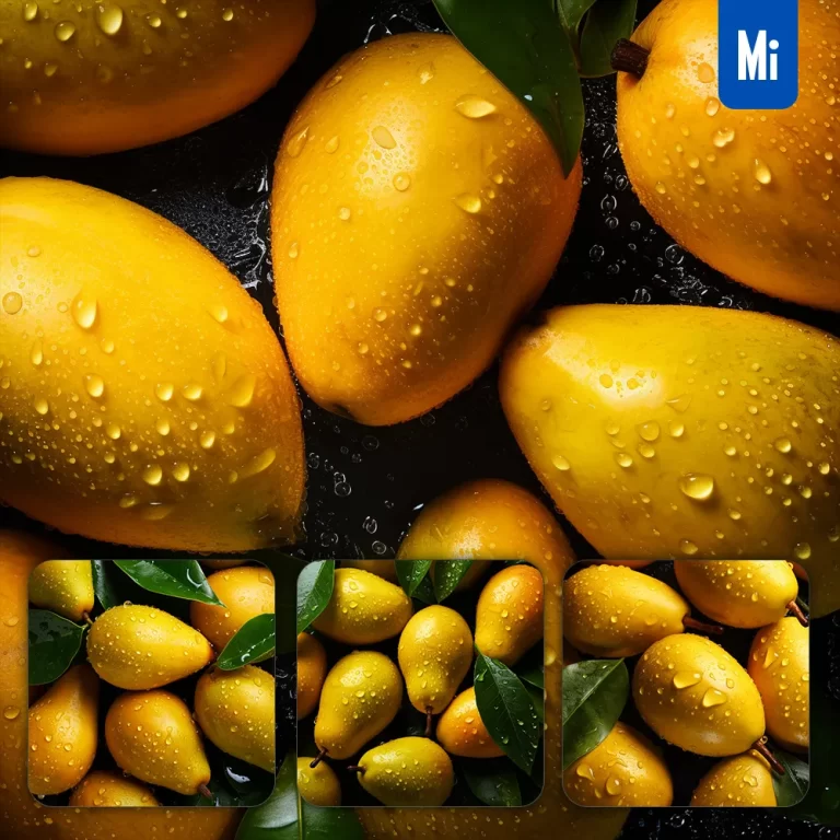midjourney prompt mango fresh water drop photography