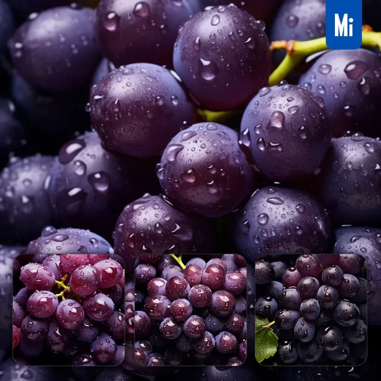 midjourney prompt purple grape fresh water drop photography