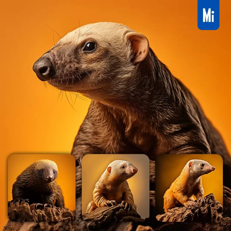 midjourney prompt pygmy anteater side orange yellow silhouette photography close up