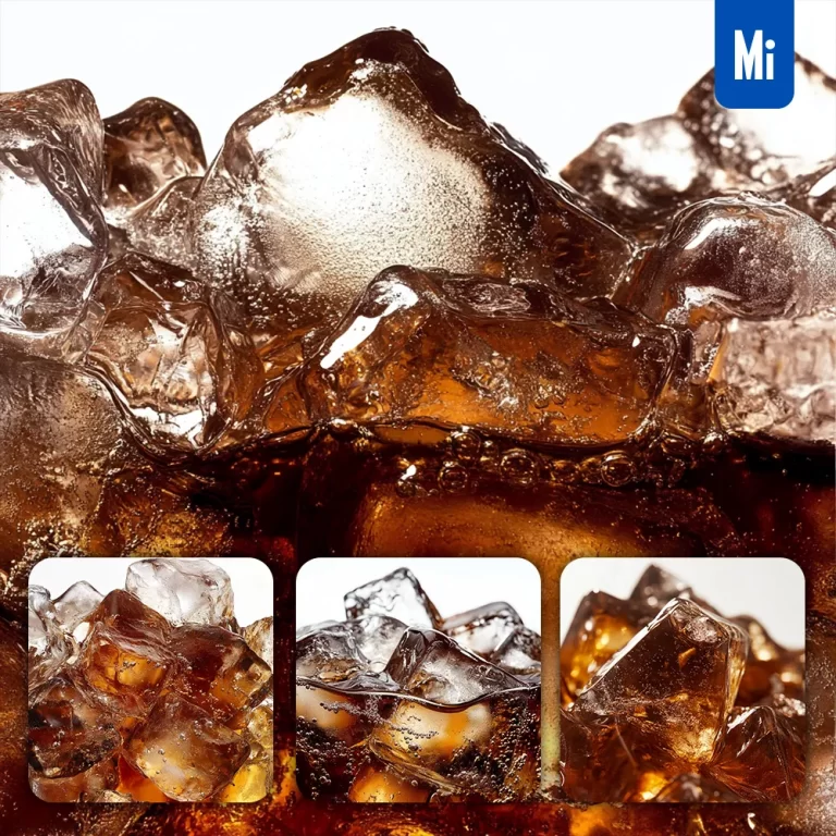 midjourney prompt Coca Cola coke pepsi cold ice cube block photography