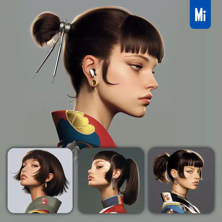 midjourney prompt Japanese girl kimono female painting realistic photography