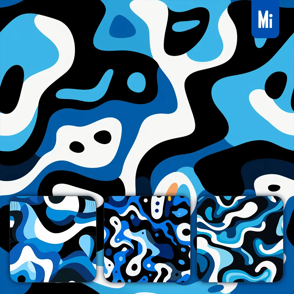 Midjourney Prompt Abstract Blue White Shape Background Wallpaper Pattern