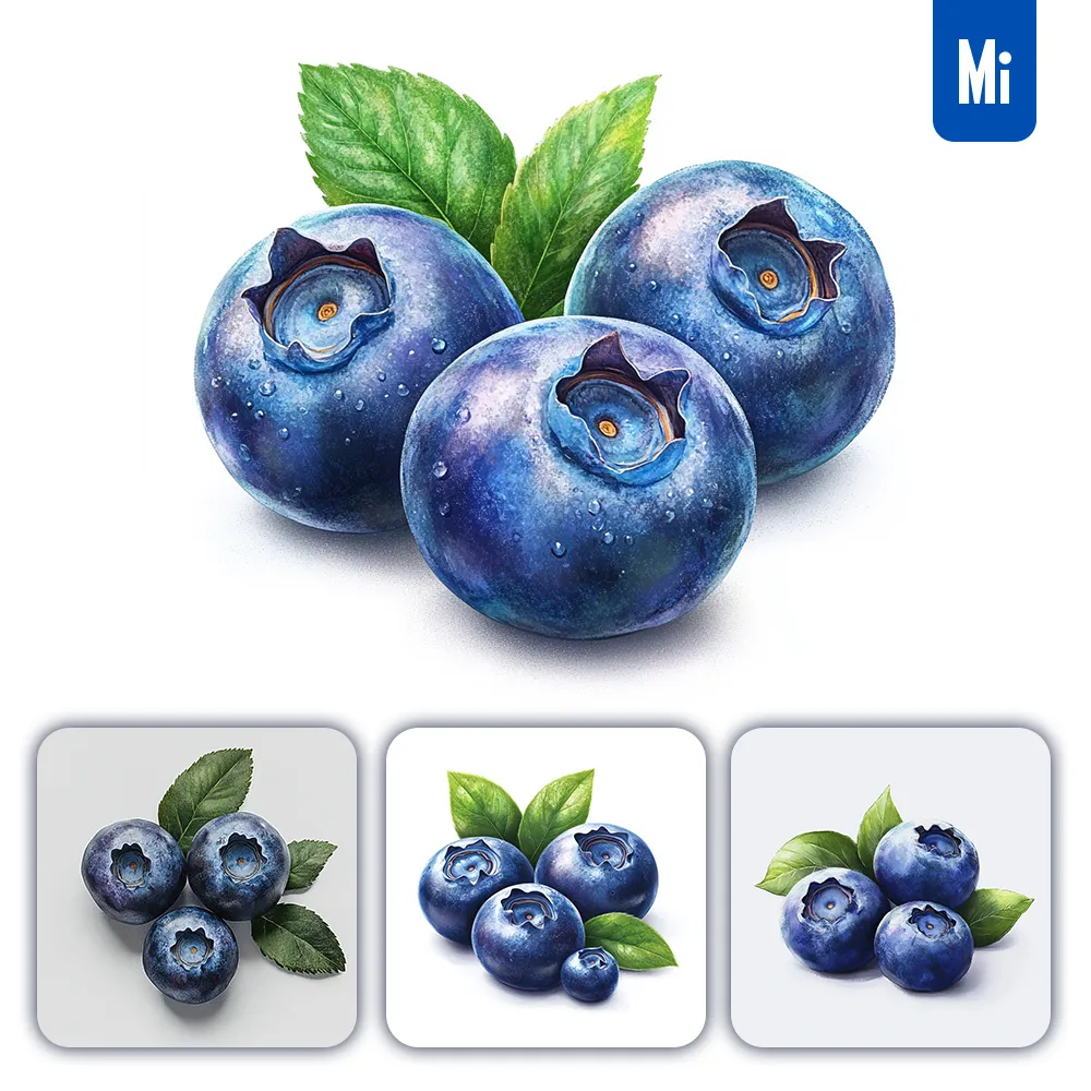 midjourney prompt blueberry leaves leaf illustration painting drawing