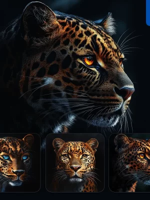 Midjourney Prompt Cheetah Leopard Head Face Airbrush Painting Photography