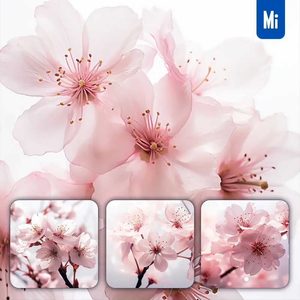 midjourney prompt cherry blossom flower pink close up photography