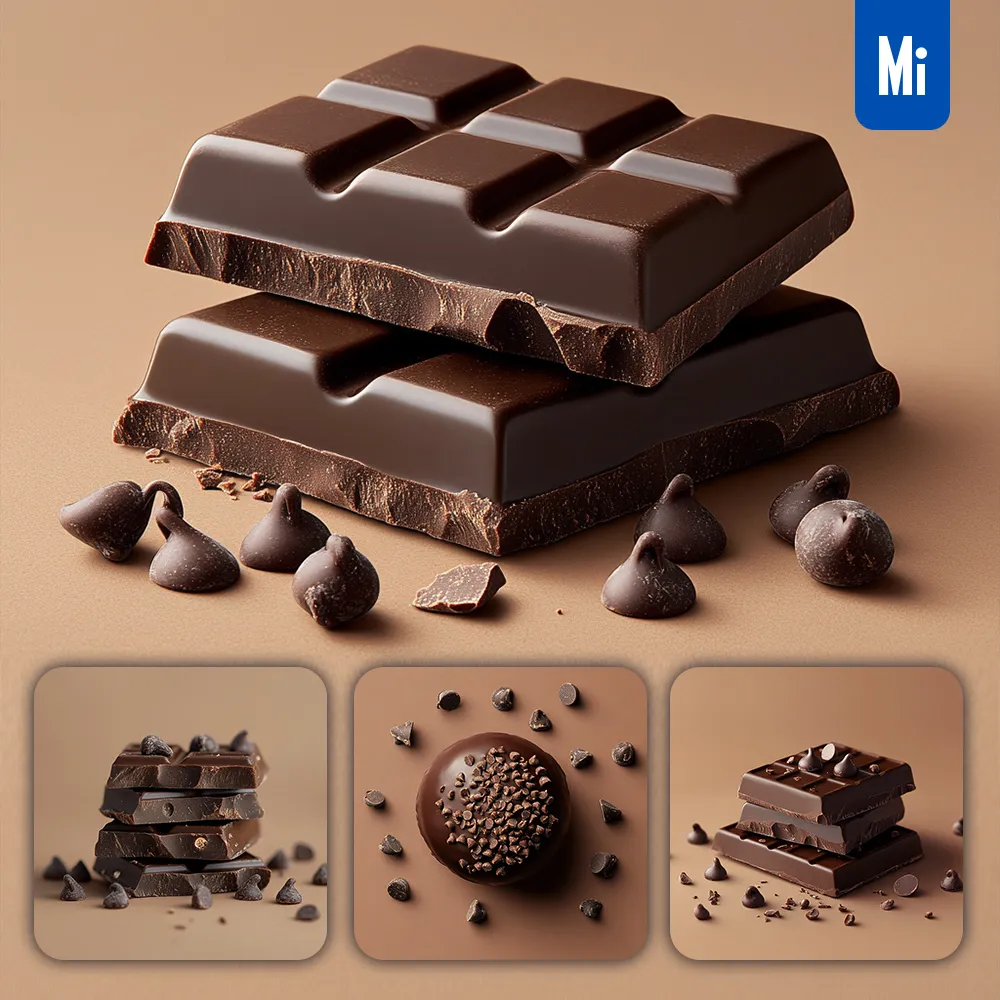 midjourney prompt chocolate chip brown dark close up photography