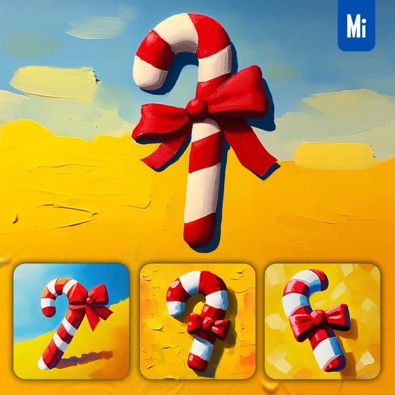 midjourney prompt cute candy oil painting Christmas Xmas