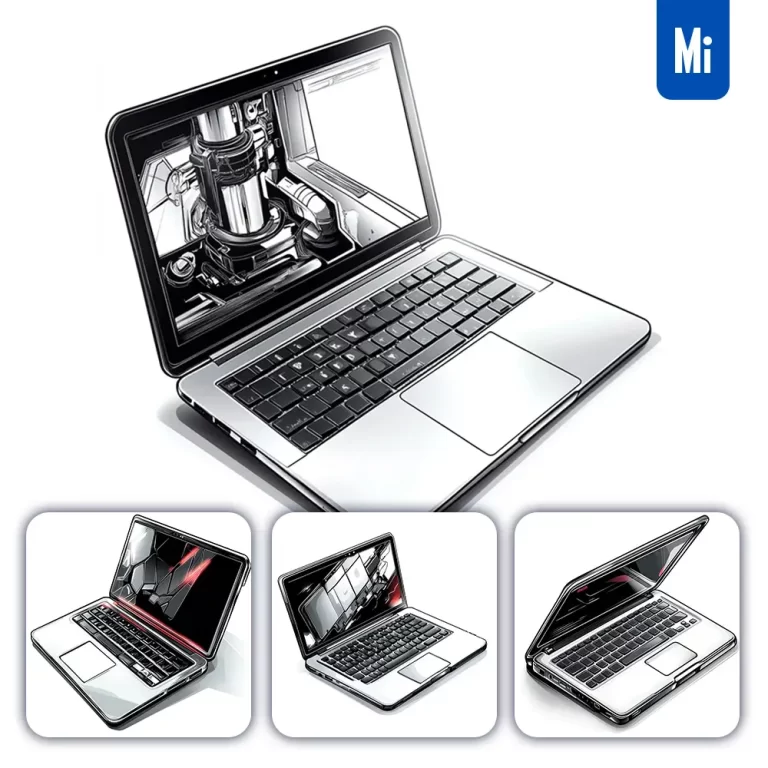 midjourney prompt Apple laptop Macbook drawing illustration