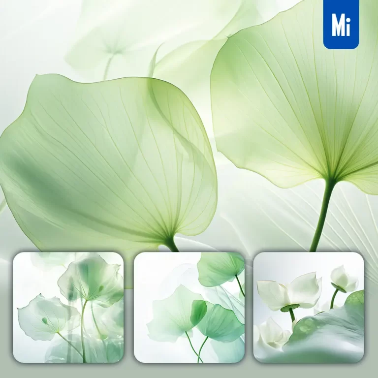 midjourney prompt lotus leaves leaf green illustration photography