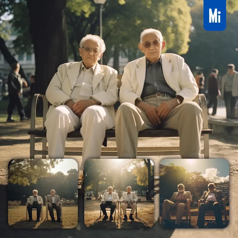 midjourney prompt old man grandfather chair park light sunshine photography