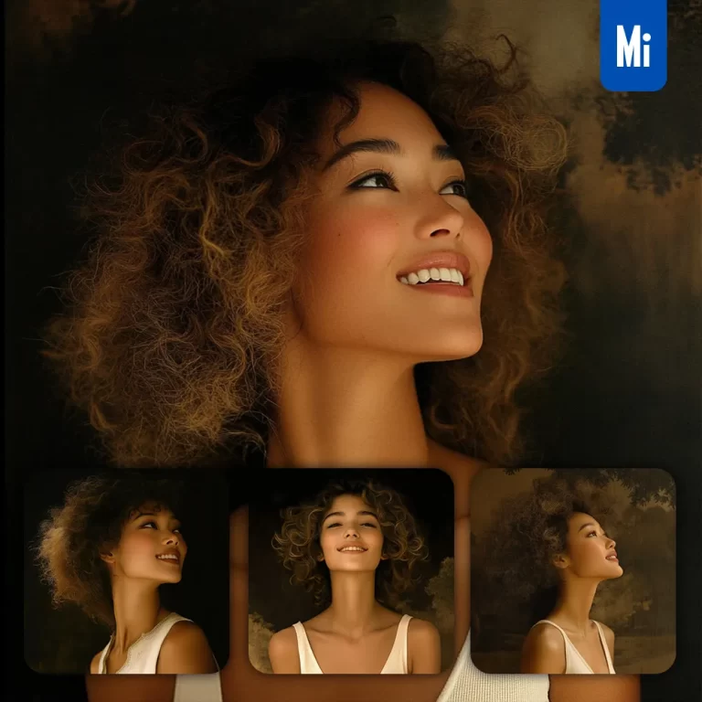 midjourney prompt woman girl face smile photography painting